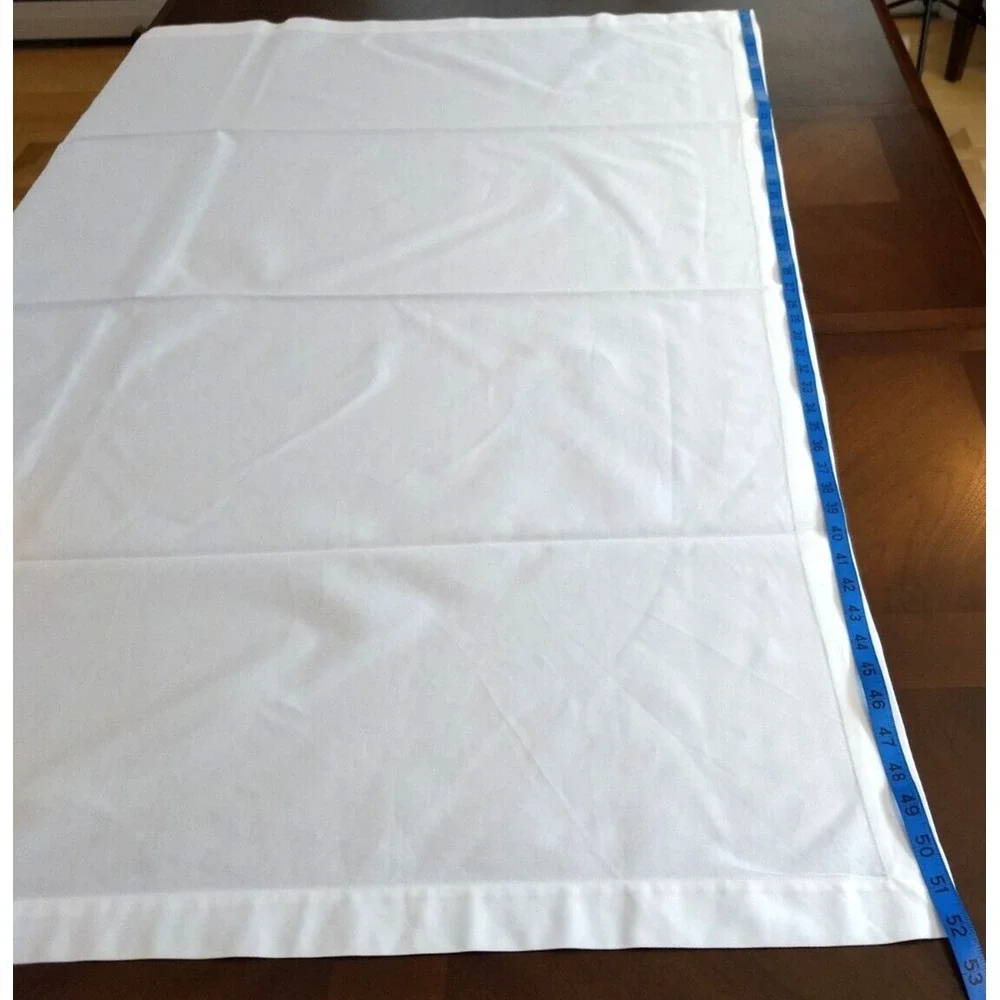 Pottery Barn Tablecloth 100% Cotton Solid White 52